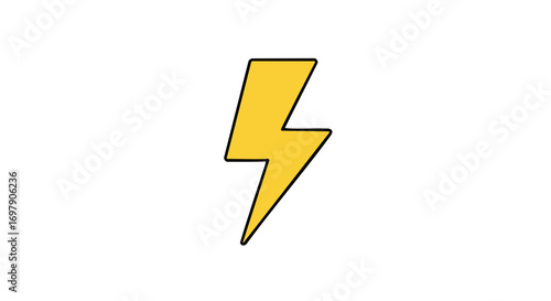 Vectorized thunder bolt arrow sign for business energy concept