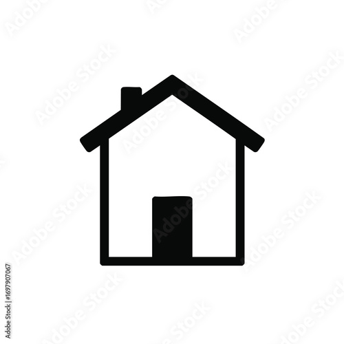 Home building estate property architecture construction residential design icon symbol vector illustration