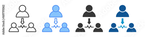 Delegation Icon Set Multiple Style Collection
