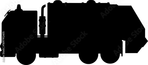 garbage truck silhouette