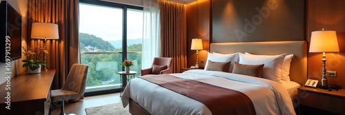 Indulge in opulent comfort at this luxury motel Relax in a stylish suite with plush furnishings and modern amenities Enjoy the tranquil atmosphere and upscale details , bedding, design, amenities