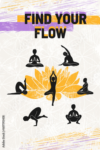 -Find Your Flow- Yoga Poses Poster