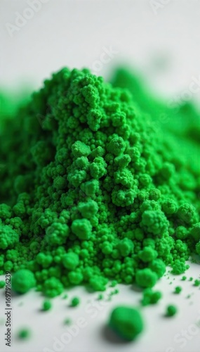 Close-up of Green Heroin Powder A Stark Visual Depiction of Drug Addiction and its Dangers, Highlighting the Urgent Need for Recovery and Treatment.