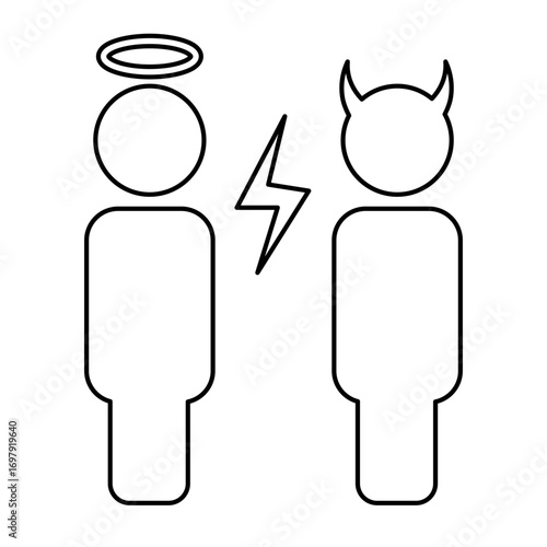 Good Vs Evil Bad Negative Positive Versus Battle
