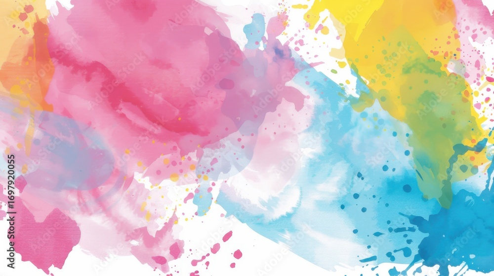 Fototapeta premium Colorful Watercolor Design: Pastel Gradients for Booklets, Posters & Cards