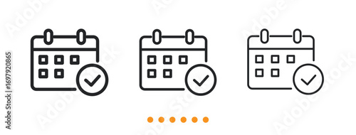 Schedule icon. Thin line icon vector