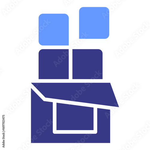Chocolate Bar flat blue icon