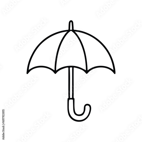 Umbrella coloring page for kids and rainy season fun.