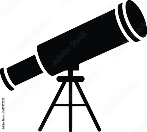 Telescope Observation of Celestial Bodies, Outdoor Astronomy Gathering, Vector Startup Concept in a Night Sky Environment, Aerial View for Enthusiasts