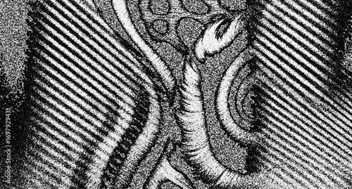 Abstract grunge halftone texture – Decorative rug style abstract background.