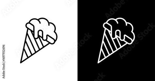 Ice Cream Icon Set Design 