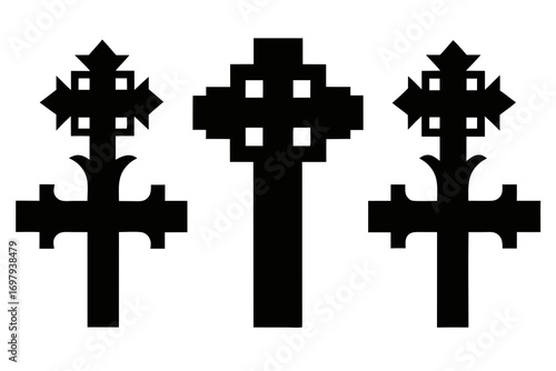black silhouette of a cross
