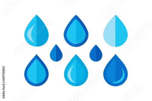 water drops set