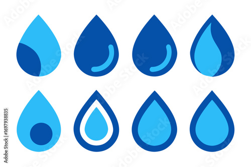 set of water drops