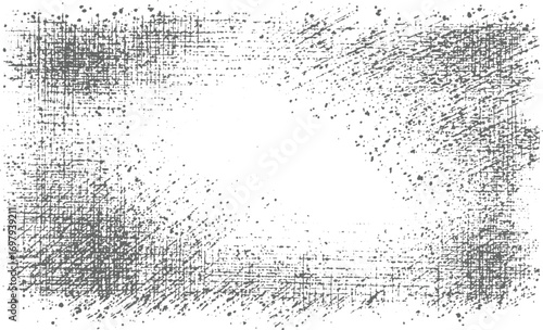 Abstract grunge scratch effect Overlay Monochrome  black and whit texture. old canvas pattern . Old damage Dirty grainy and scratches. vector design on transparent background.