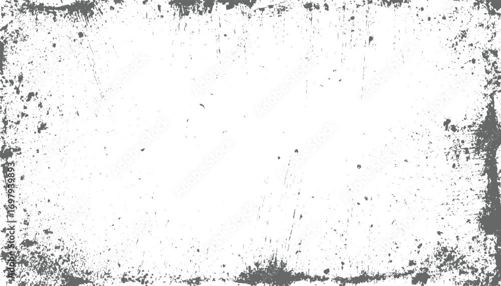 Fototapeta premium Grunge texture Frame, dust dots noise, urban texture vector. Distressed overlay texture. Vector Illustration. Black isolated vector design on transparent background.