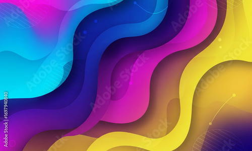 Abstract colorful wavy background with smooth flowing gradients and subtle texture