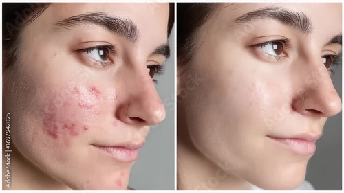 Before and After Skin Renewal Showcasing Personal Care Effects