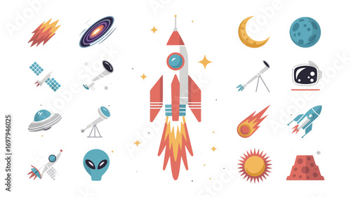 Explore the cosmos with this fun space exploration themed collection perfect for science and educational projects