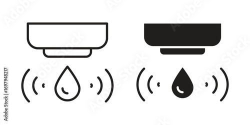 Water sensor icon symbol for logo, web, app designs.