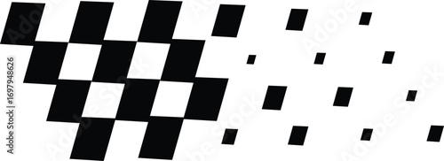 racing flag pattern black and white checkered on white png  background
