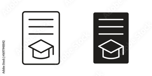Thesis icon symbol for logo, web, app designs.