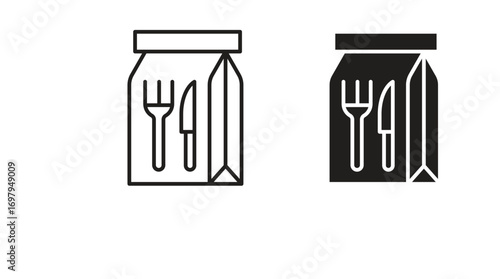 Take away icon symbol for logo, web, app designs.