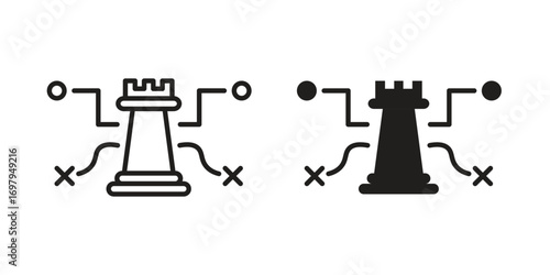 Strategical planning icon symbol for logo, web, app designs.