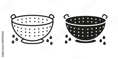 Strainer icon symbol for logo, web, app designs.