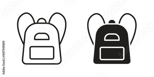 School bag icon symbol for logo, web, app designs.