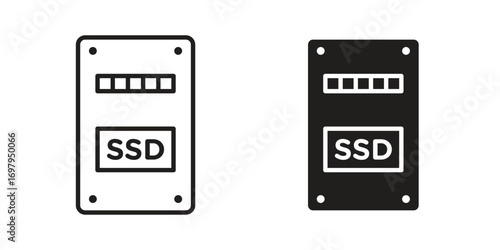 SSD icon symbol for logo, web, app designs.