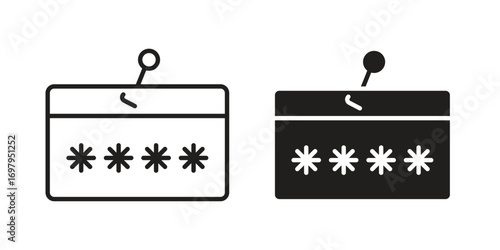 Password phishing icon symbol for logo, web, app designs.