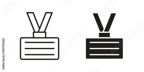 Lanyard icon symbol for logo, web, app designs.