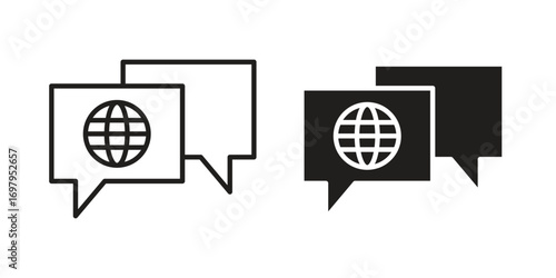 Language icon symbol for logo, web, app designs.