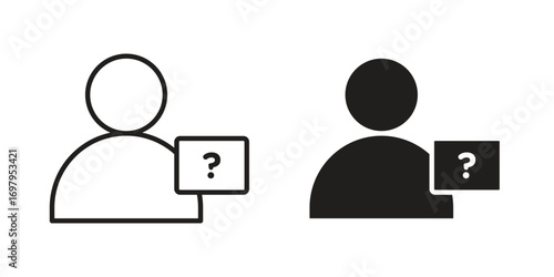Guess who icon symbol for logo, web, app designs.