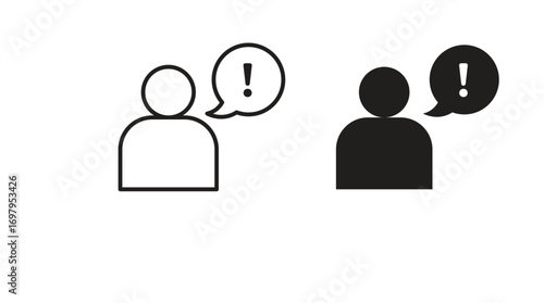 Grievance icon symbol for logo, web, app designs.