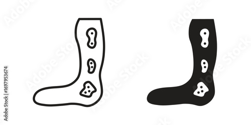 Gangrene icon symbol for logo, web, app designs.