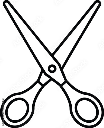 Classic barber scissors illustration isolated on white background isolated on transparent background
