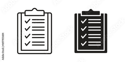 Clipboard icon symbol for logo, web, app designs.