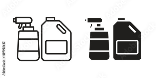 Cleaning products icon symbol for logo, web, app designs.