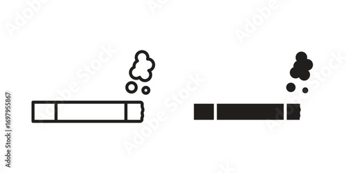 Cigarette icon symbol for logo, web, app designs.