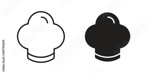 Chef hat icon symbol for logo, web, app designs.
