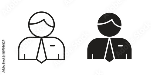 Businessman icon symbol for logo, web, app designs.