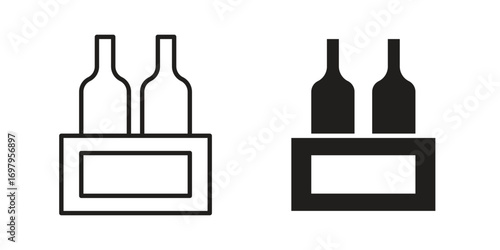 Box of wine icon symbol for logo, web, app designs.