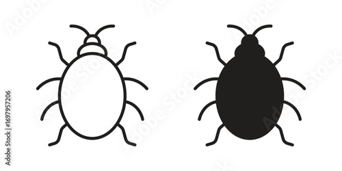 Bedbug icon symbol for logo, web, app designs.