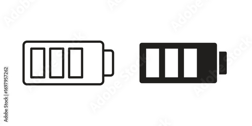 Battery icon symbol for logo, web, app designs.