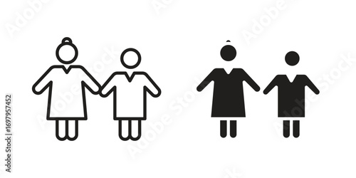 Baby sitter icon symbol for logo, web, app designs.