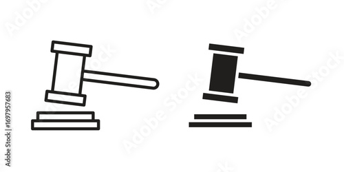 Auction icon symbol for logo, web, app designs.
