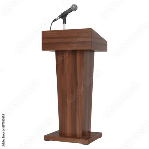 Podium stand for a conference speech or lecture design 