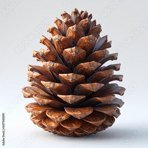 Close-up of a pine cone with rich texture and detail, representing autumn, nature, forest beauty, and seasonal decoration for fall and winter themes.